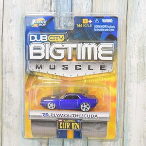 Jada Dub City BIGTIME Muscle 70 Plymouth Cuda BLUE Diecast Car NEW